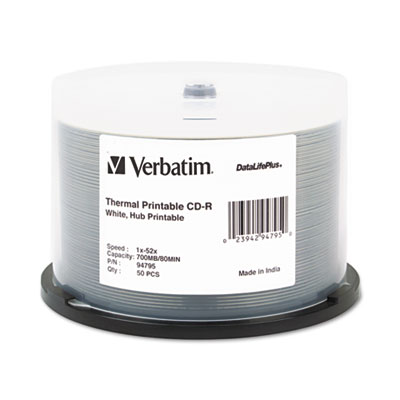 Cd-R Datalifeplus Printable Recordable Disc, 700 Mb/80 Min, 
