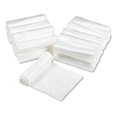 Can Liners, 33 gal, 11 mic, 33" x 40", Natural, 25 Bags/Roll