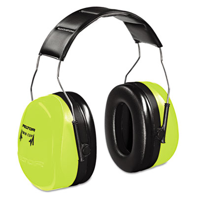 Optime 105 Earmuffs, 30 dB NRR, Hi-Viz Green