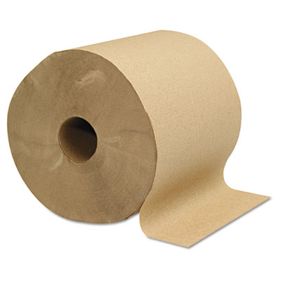 Hardwound Roll Towels, 1-Ply, 8" x 800 ft, Brown, 6 Rolls/Ca