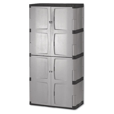 Double-Door Storage Cabinet - Base/top, 36w X 18d X 72h, Gra