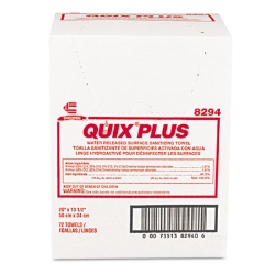 Quix Plus Cleaning and Sanitizing Towels, 13.5 x 20, Pink, 7