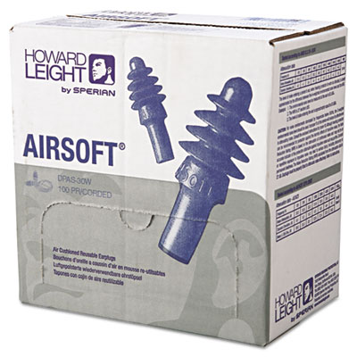 AirSoft Multiple-Use Corded Earplugs, White Cord, 27 dB NRR,