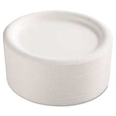 Premium Coated Paper Plates, 9" Dia, White, 125/pack, 4 Pack