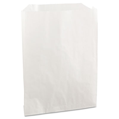 Grease-Resistant Single-Serve Bags, 6" x 0.75" x 7.25", Whit