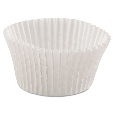 Fluted Bake Cups, 4.5" Diameter x 1.25" h, White, Paper, 500