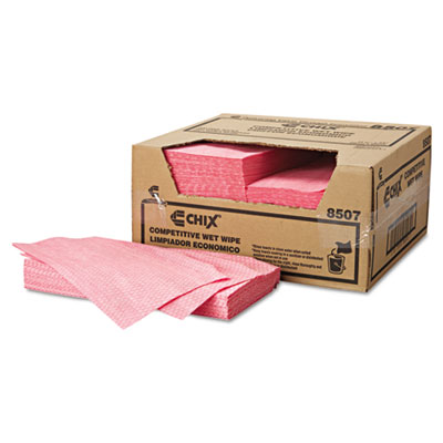 Wet Wipes, Diamond-Pattern Design, 11.5 x 24, White/Pink, 20
