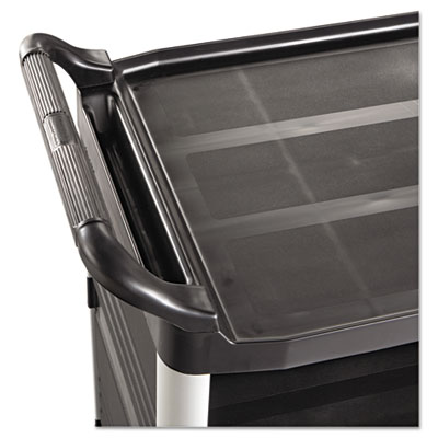 Xtra Utility Cart with Enclosed Sides and Back, Plastic, 3 S