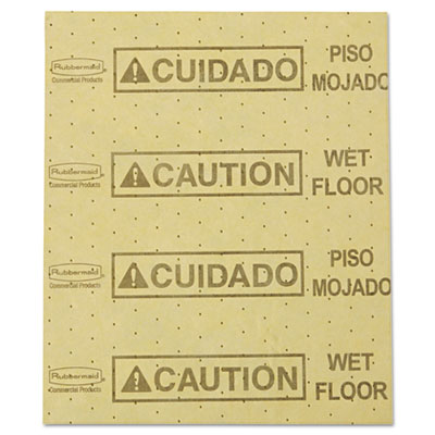 Over-the-Spill Pad, Caution Wet Floor, 16 oz, 16.5 x 20, 22 