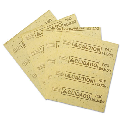 Over-the-Spill Pad, Caution Wet Floor, 16 oz, 16.5 x 20, 22