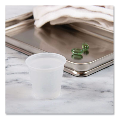 High-Impact Polystyrene Cold Cups, 3.5 oz, Plastic, Transluc