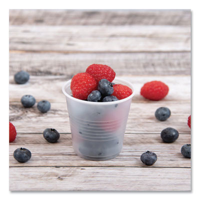 High-Impact Polystyrene Cold Cups, 3.5 oz, Plastic, Transluc