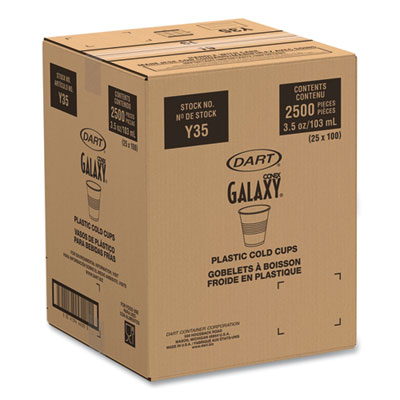 High-Impact Polystyrene Cold Cups, 3.5 oz, Plastic, Transluc