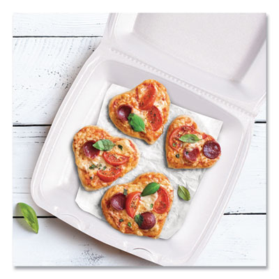 Foam Hinged Lid Container, Performer Perforated Lid, 9 X 9.4