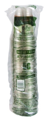 Bare Eco-Forward RPET Cold Cups ProPlanet Seal, 16 oz to 18