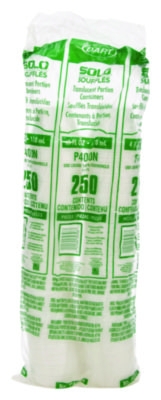 Polystyrene Portion Cups, 4 oz, Plastic, Translucent, 250/Ba