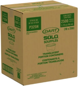Polystyrene Portion Cups, 3.25 oz, Plastic, Translucent, 250