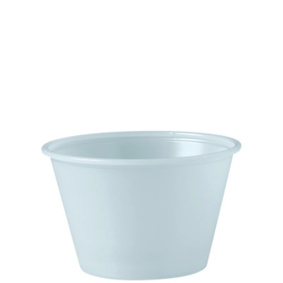 Polystyrene Portion Cups, 4 oz, Plastic, Translucent, 250/Ba