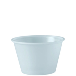 Polystyrene Portion Cups, 4 oz, Plastic, Translucent, 250/Ba