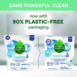 Natural Automatic Dishwasher Detergent Packs, Free and Clear