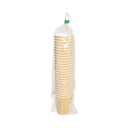 Ripple Hot Cups, 8 oz, Paper, Kraft/White, 500/Carton