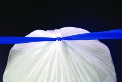 Drawstring Trash Bags, Drawstring, 13 gal, 24" x 28", White,