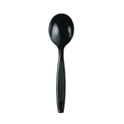 Individually Wrapped Heavyweight Soup Spoons, 5.75", Plastic