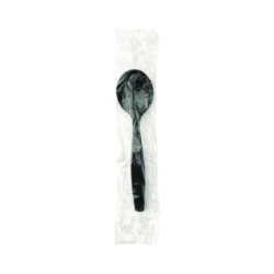 Individually Wrapped Heavyweight Soup Spoons, 5.75", Plastic