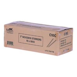 Wooden Stir Sticks, 7", 1,000/Pack, 10 Packs/Carton