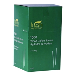 Wooden Stir Sticks, 7", 1,000/Pack, 10 Packs/Carton