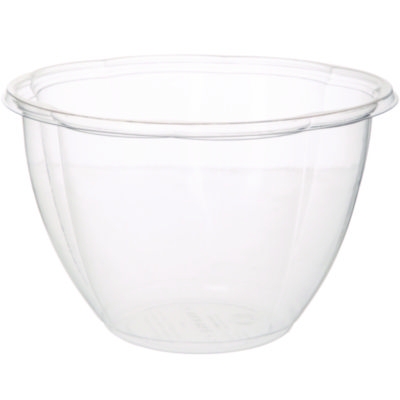 Salad Bowls, 48 oz, 6.69" Diameter x 4.38" h, Clear, Plastic
