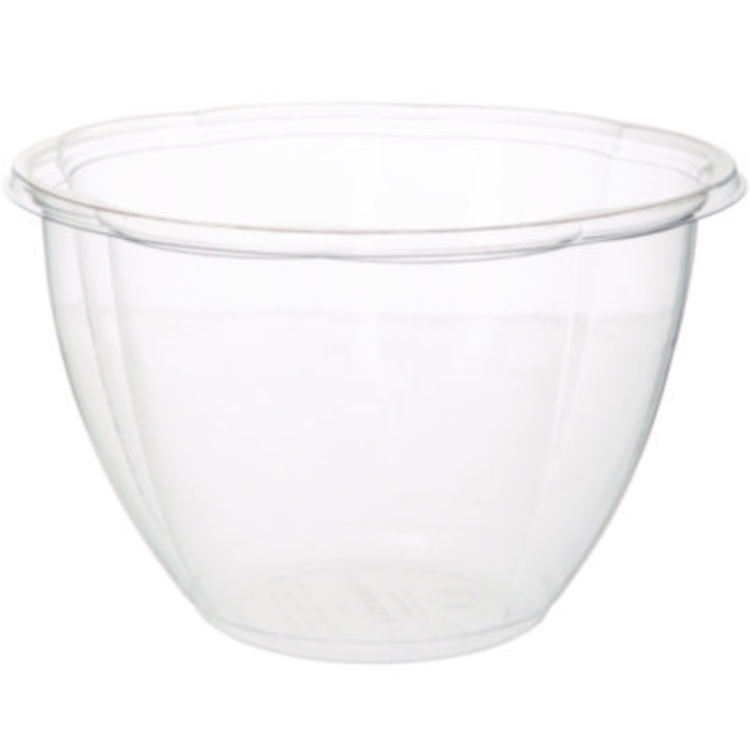 Salad Bowls, 48 oz, 6.69" Diameter x 4.38" h, Clear, Plastic