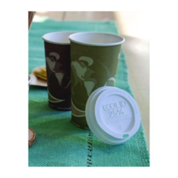 EcoLid 25% Recycled Content Hot Cup Lid, Fits 10 oz to 20 oz