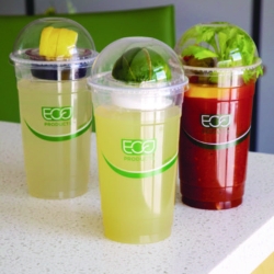 GreenStripe Cold Cup Dome Lids, With Hole, Fits 9 oz to 24 o