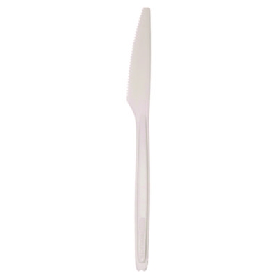 Cutlery for Cutlerease Dispensing System, Knife, Plastic, Wh