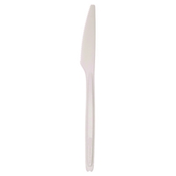 Cutlery for Cutlerease Dispensing System, Knife, Plastic, Wh