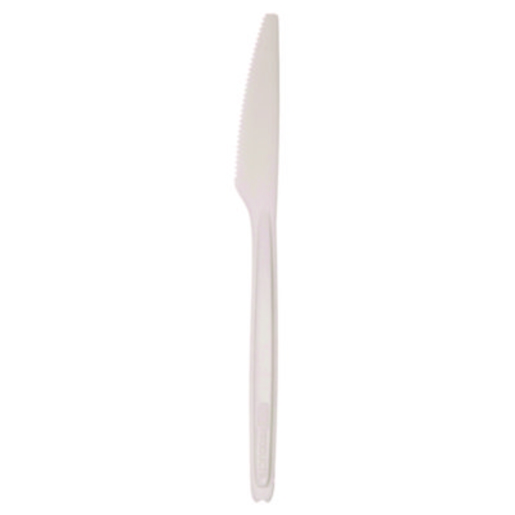 Cutlery for Cutlerease Dispensing System, Knife, Plastic, Wh
