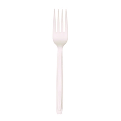 Cutlery for Cutlerease Dispensing System, Fork, Plastic, Whi