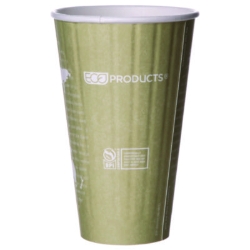 World Art Renewable and Compostable Insulated Hot Cups, 16 o