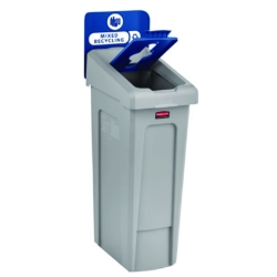 Slim Jim Recycling Station Kit, 1-Stream Mixed Recycling, 23