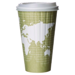 World Art Renewable and Compostable Insulated Hot Cups, 16 o