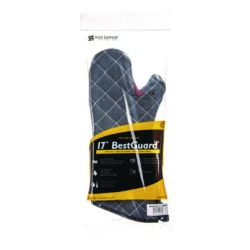 Bestguard Oven Mitt, 17", WebGuard Plus Fabric, Black, Pair