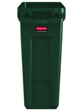 Slim Jim Plastic Recycling Container with Venting Channels,