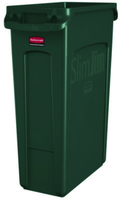 Slim Jim Plastic Recycling Container with Venting Channels,