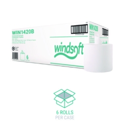 Center-Flow Perforated Paper Towel Roll, 7.3 x 15, White, 6
