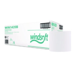 Center-Flow Perforated Paper Towel Roll, 7.3 x 15, White, 6