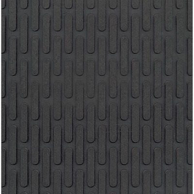 Crown-Tred Indoor/Outdoor Scraper Mat, Black Loop-Twist Ribb