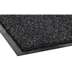 Cross-Over Wiper/Scraper Mat, Rectangular, Gray Carpeted Sur