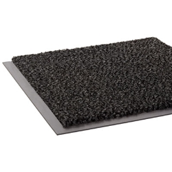 Dust-Star Microfiber Wiper Mat, Rectangular, Charcoal Gray C