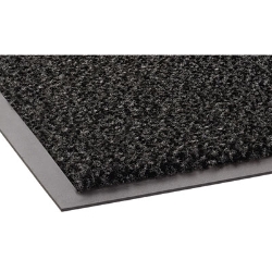 Dust-Star Microfiber Wiper Mat, Rectangular, Charcoal Gray C